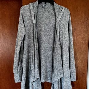 aerie Grey Hooded Cardigan